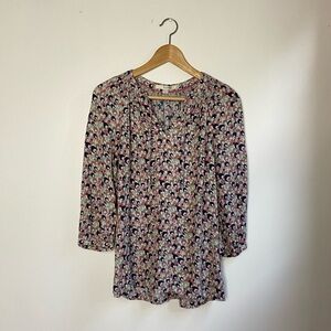 Boden Multicolor Printed 3/4 Sleeve Blouse